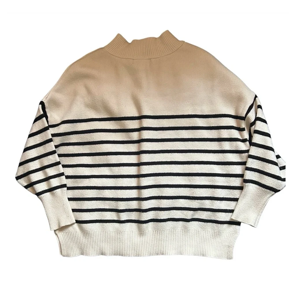 ZESICA Long Sleeve Crew Neck Side Slit Oversized Ribbed‎ Knit Pullover Sweater M
